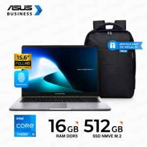 Laptop ASUS 90NX0881-M01UM0 con mochila ASUS, 16 GB de RAM y SSD de 512 GB