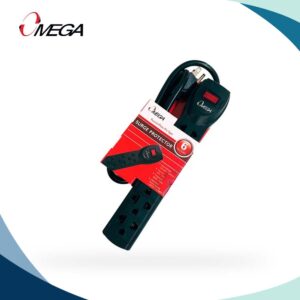 Supresor de Pico Omega 492723BK 6 Tomas 220V Negro