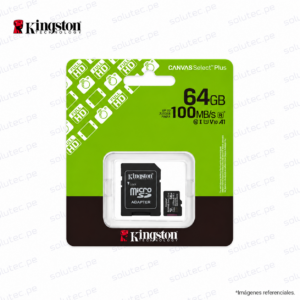 Memoria MicroSD Kingston Canvas Select Plus 64GB 100MB/s  (SDCS3/64GB)