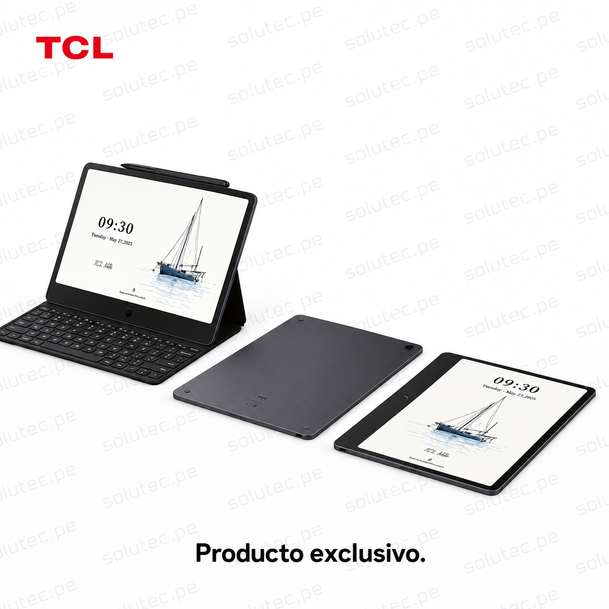 Tablet TCL Note A1 NXTPAPER con accesorios Tablet TCL Note A1 NXTPAPER con teclado, lápiz digital y funda para productividad