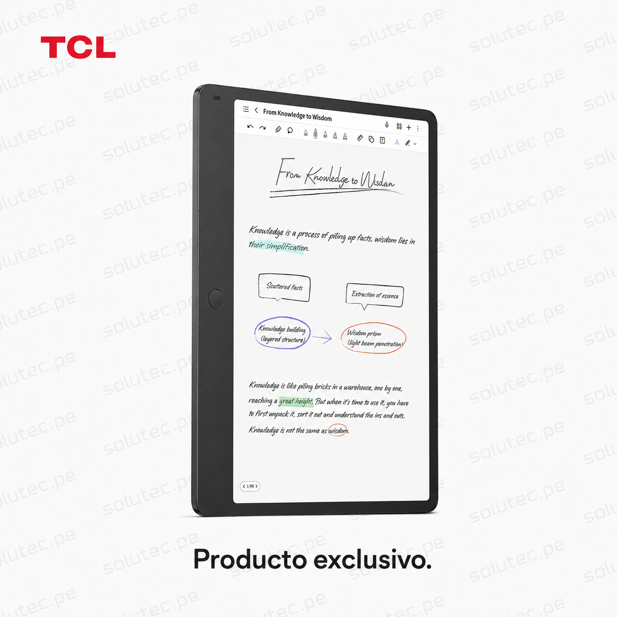 Tablet TCL Note A1 NXTPAPER con lápiz digital Tablet TCL Note A1 NXTPAPER con lápiz digital para tomar notas