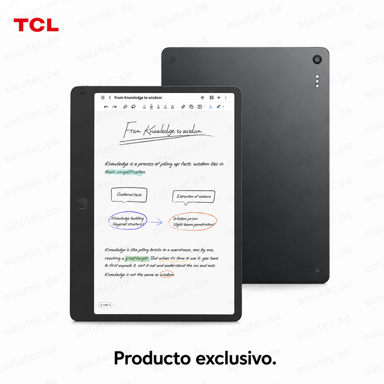 TCL Note Tab A1 NXTPAPER Tablet TCL Note A1 NXTPAPER con pantalla para escritura y toma de notas